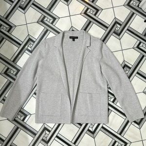 Banana Republic Cotton Blend Sweater Blazer Small Light Gray